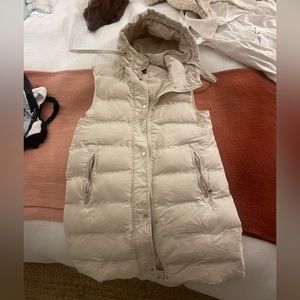 Zara long ivory vest. Size small
